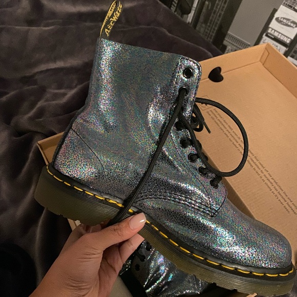 Dr. Martens Shoes | Dr Martens Womens 46 Pascal Greyteal Sparkle | Poshmark